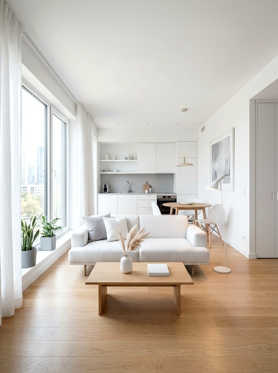 Minimalist Studio Apartment - 30 tiny apartment aesthetic ideas