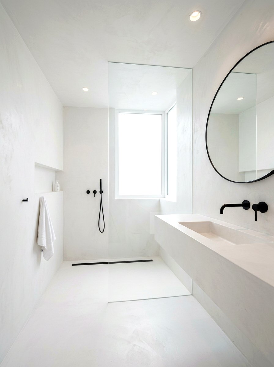 Minimalist Tadelakt Space - 30 tadelakt bathroom ideas