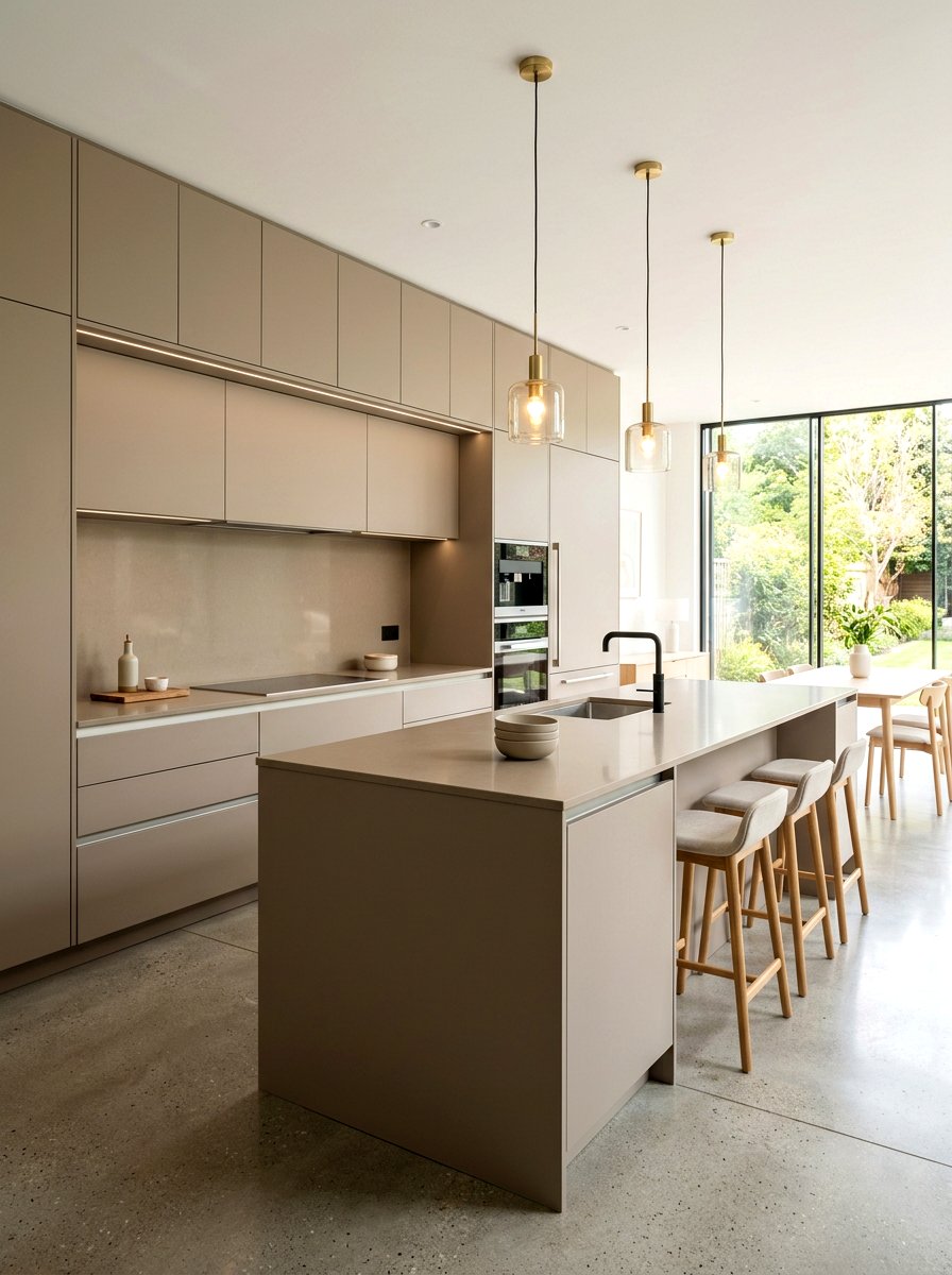 Minimalist Taupe Kitchen - 30 taupe kitchen ideas