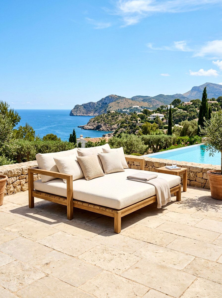 Minimalist Teak Daybed - 30 porch daybed ideas