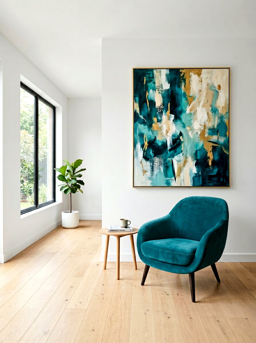 Minimalist Teal Living Room - 30 teal living room ideas