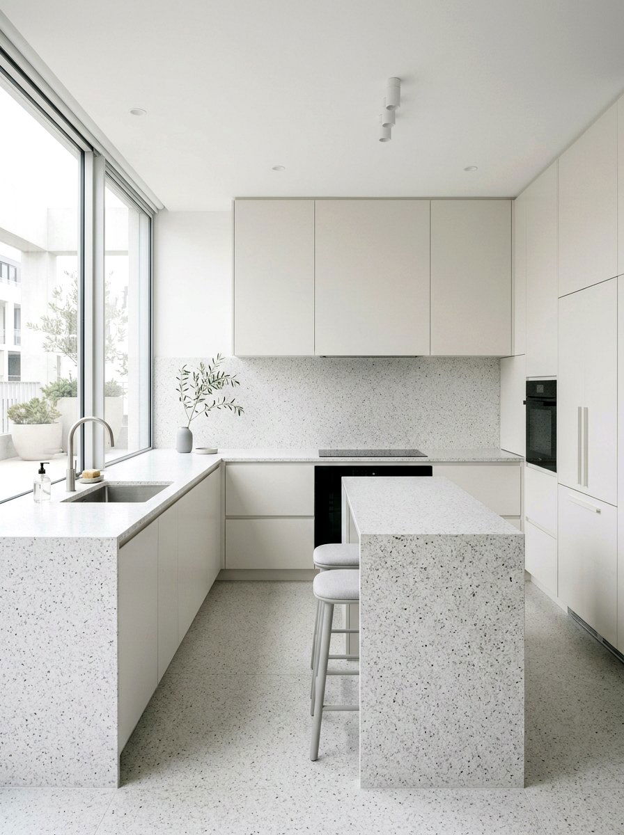 Minimalist Terrazzo Kitchen - 30 terrazzo kitchen ideas