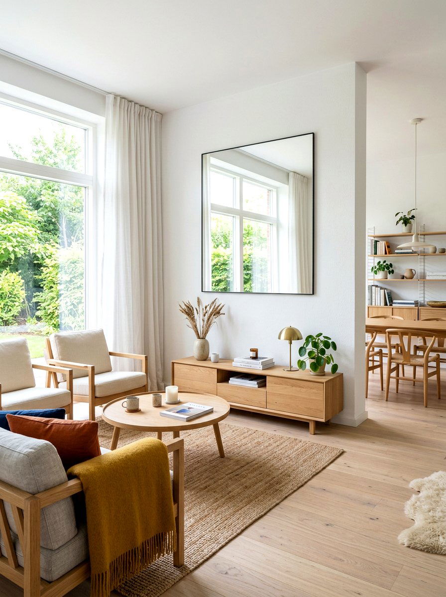 Minimalist Thin Frame Mirror - 30 mantel mirror ideas