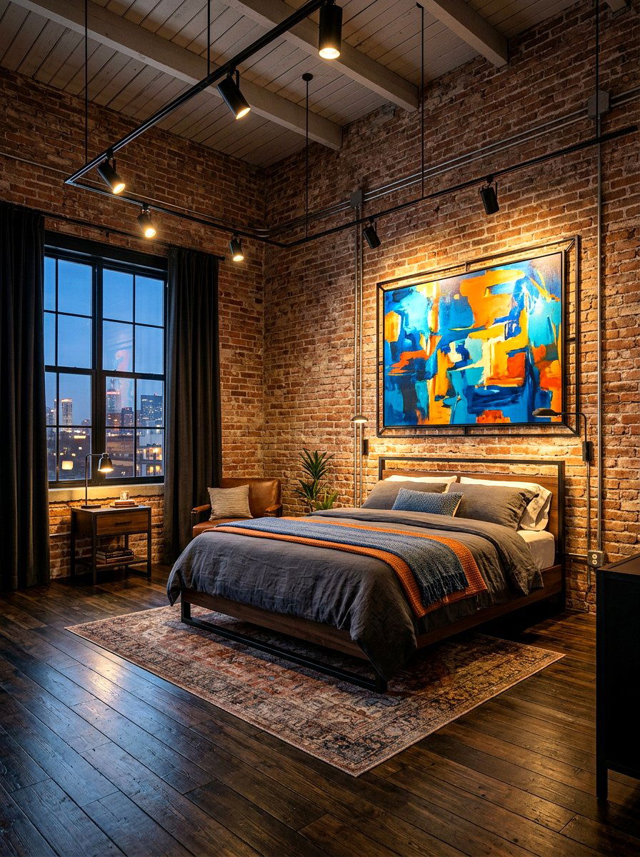 Minimalist Track Lighting System - 30 circadian lighting bedroom ideas