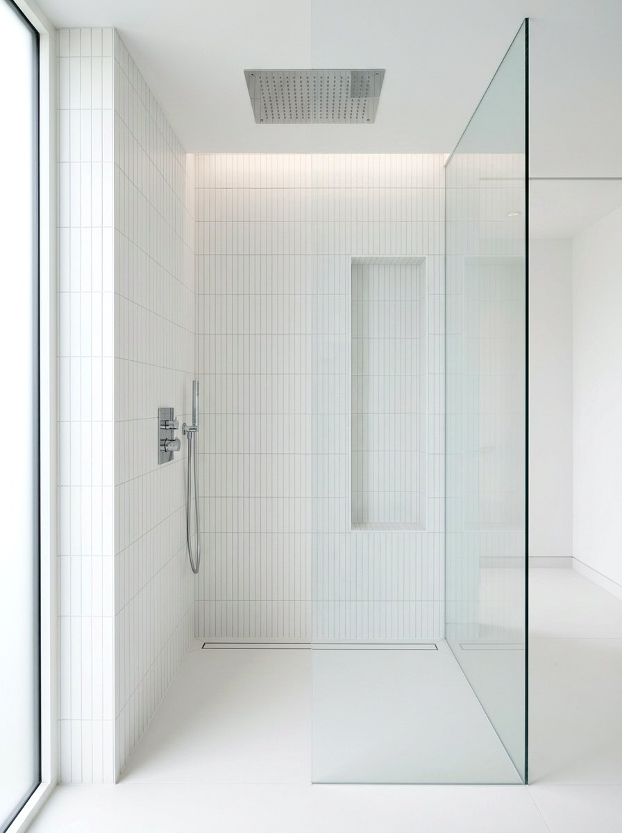 Minimalist Vertical Tile Bathroom - 30 vertical tile shower ideas
