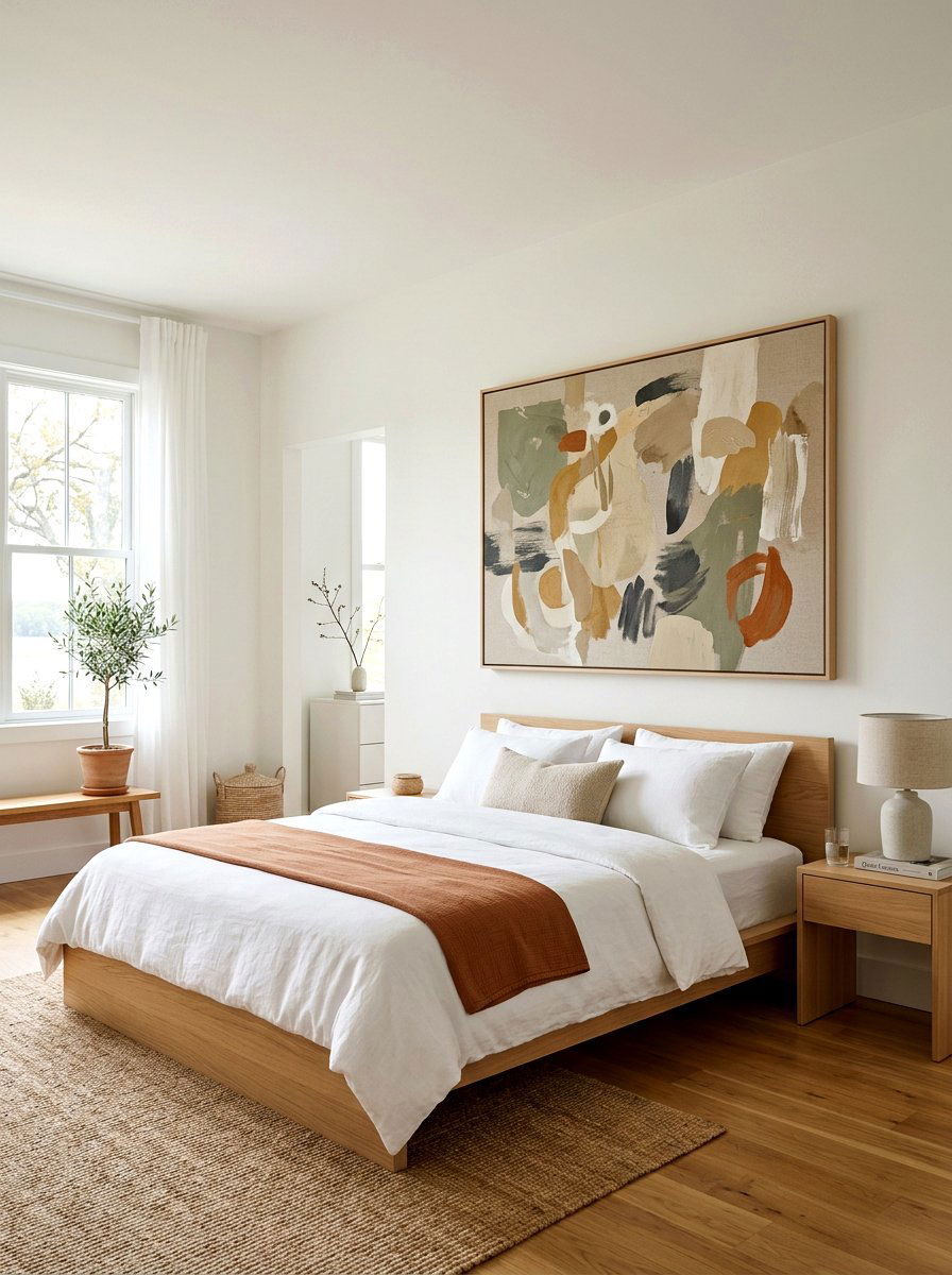 Minimalist Wall Art - 30 organic modern bedroom ideas