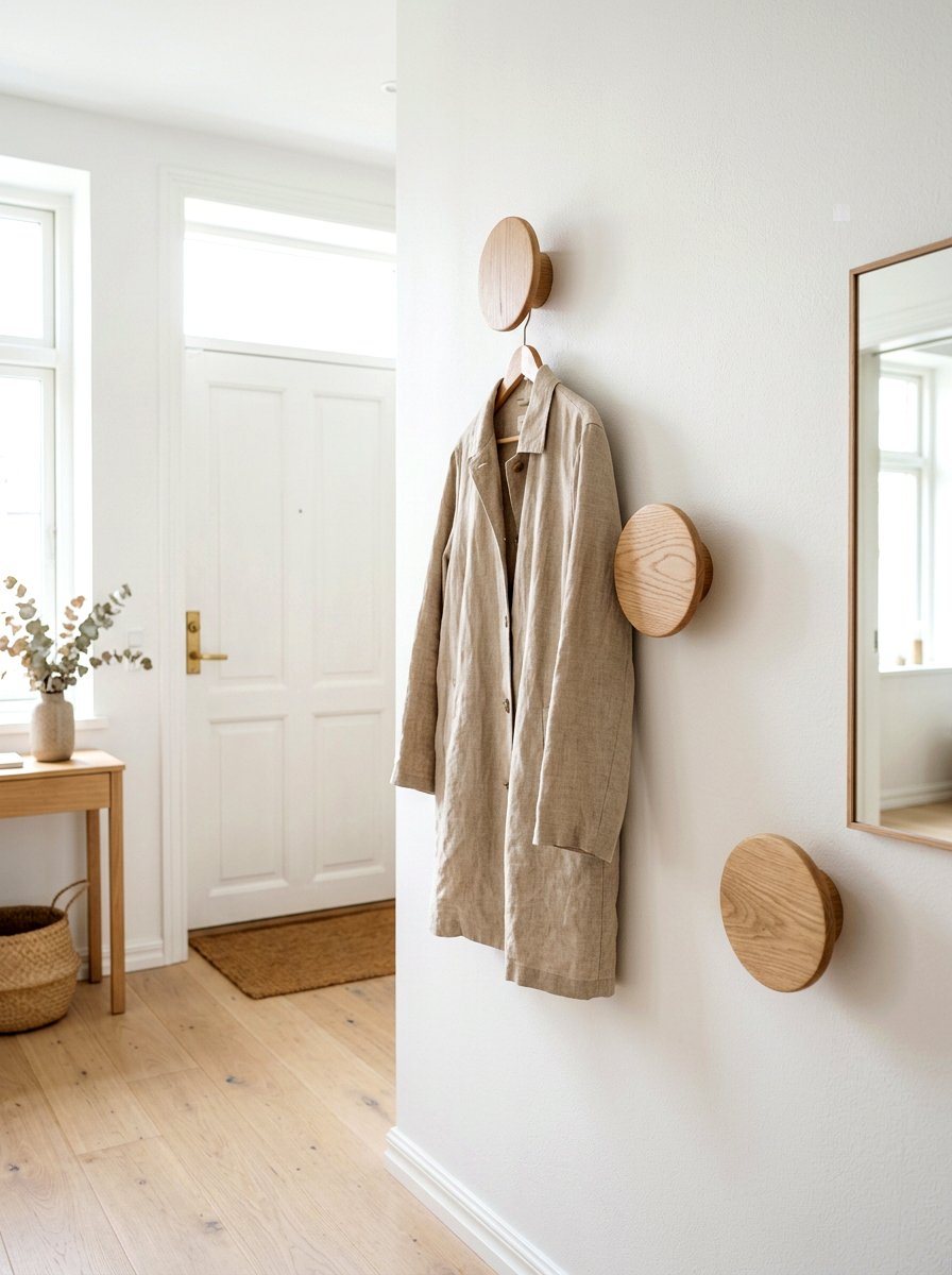 Minimalist Wall Hooks - 30 slim foyer storage ideas
