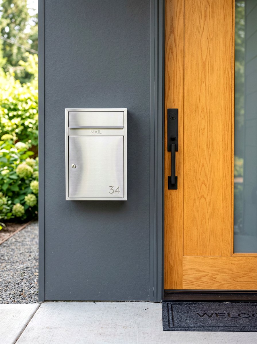 Minimalist Wall Mounted Mailbox - 30 statement mailbox ideas aesthetic