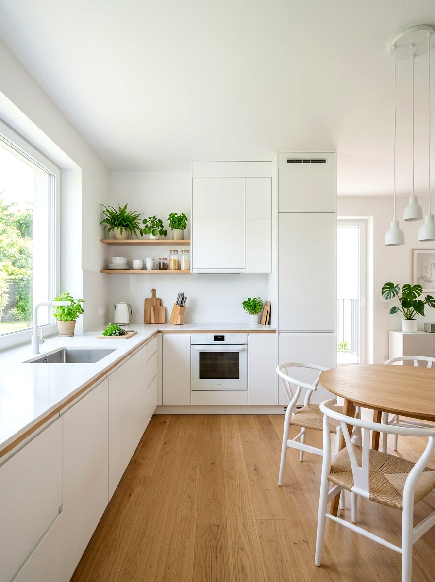 Minimalist White Aesthetic - 30 coffeehouse kitchen decor ideas