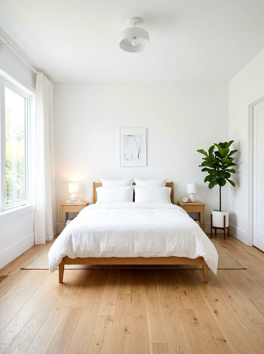 Minimalist White Bedroom - 30 cute bedroom decor ideas