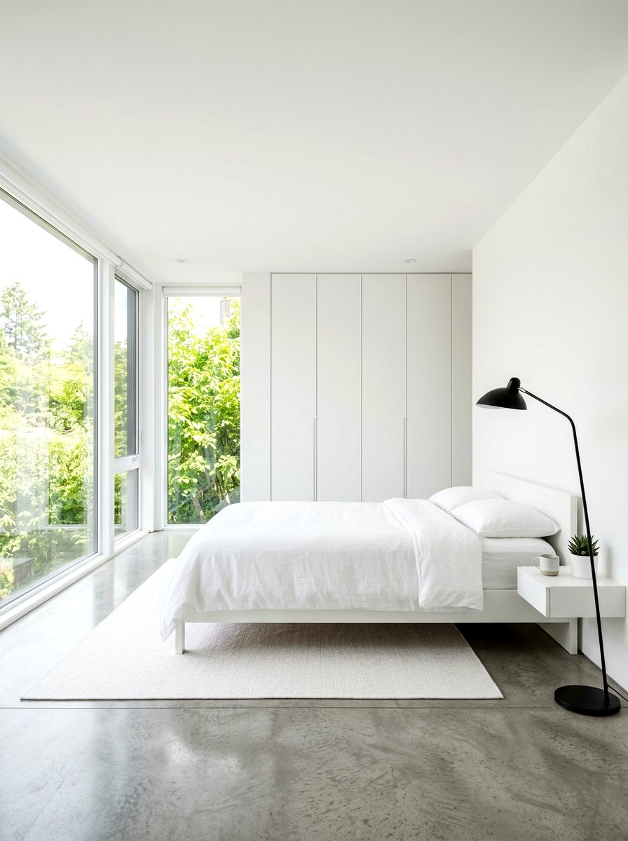 Minimalist White Bedroom - 30 calming bedroom ideas