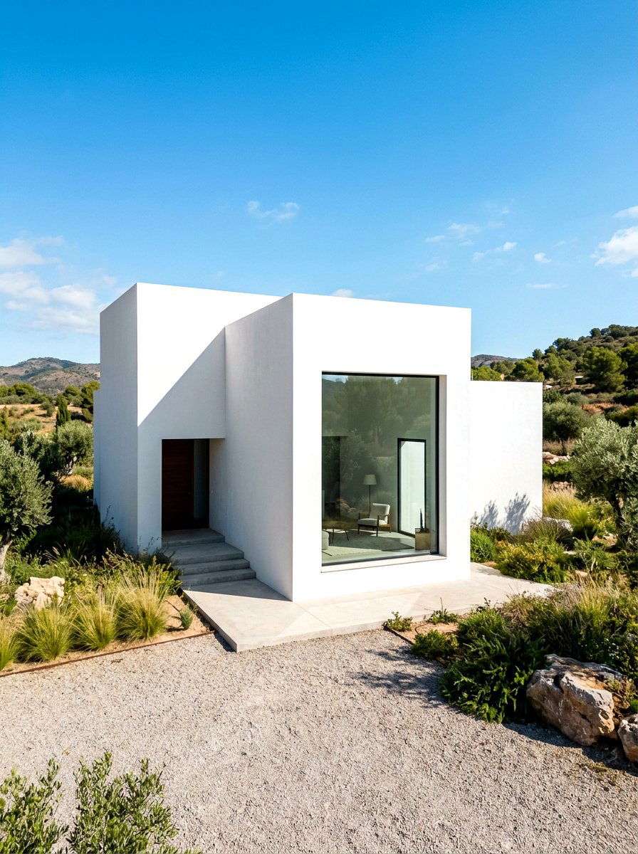 Minimalist White Box - 30 house facade ideas