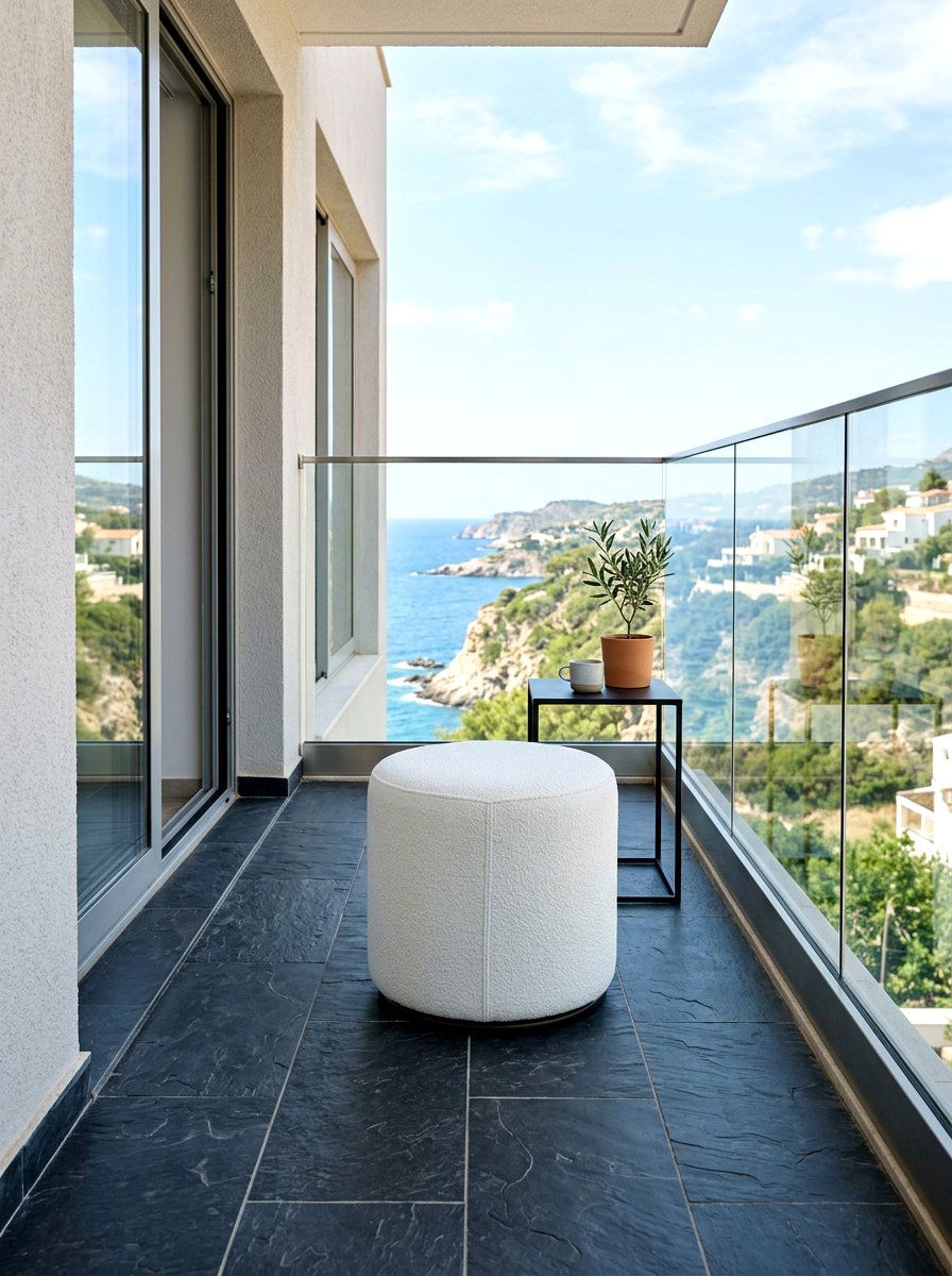 Minimalist White Cylinder Pouf - 30 outdoor pouf ideas