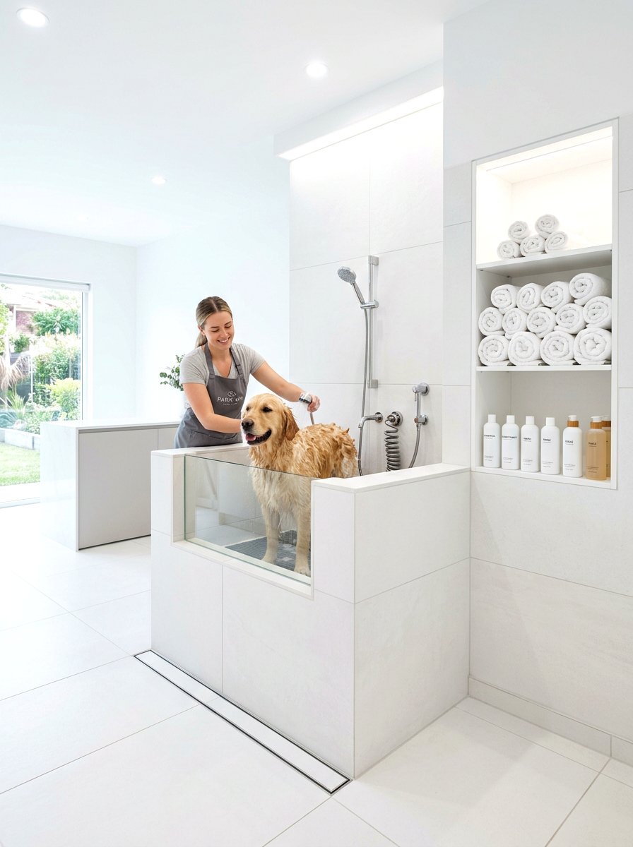 Minimalist White Dog Wash - 30 dog wash station ideas luxury