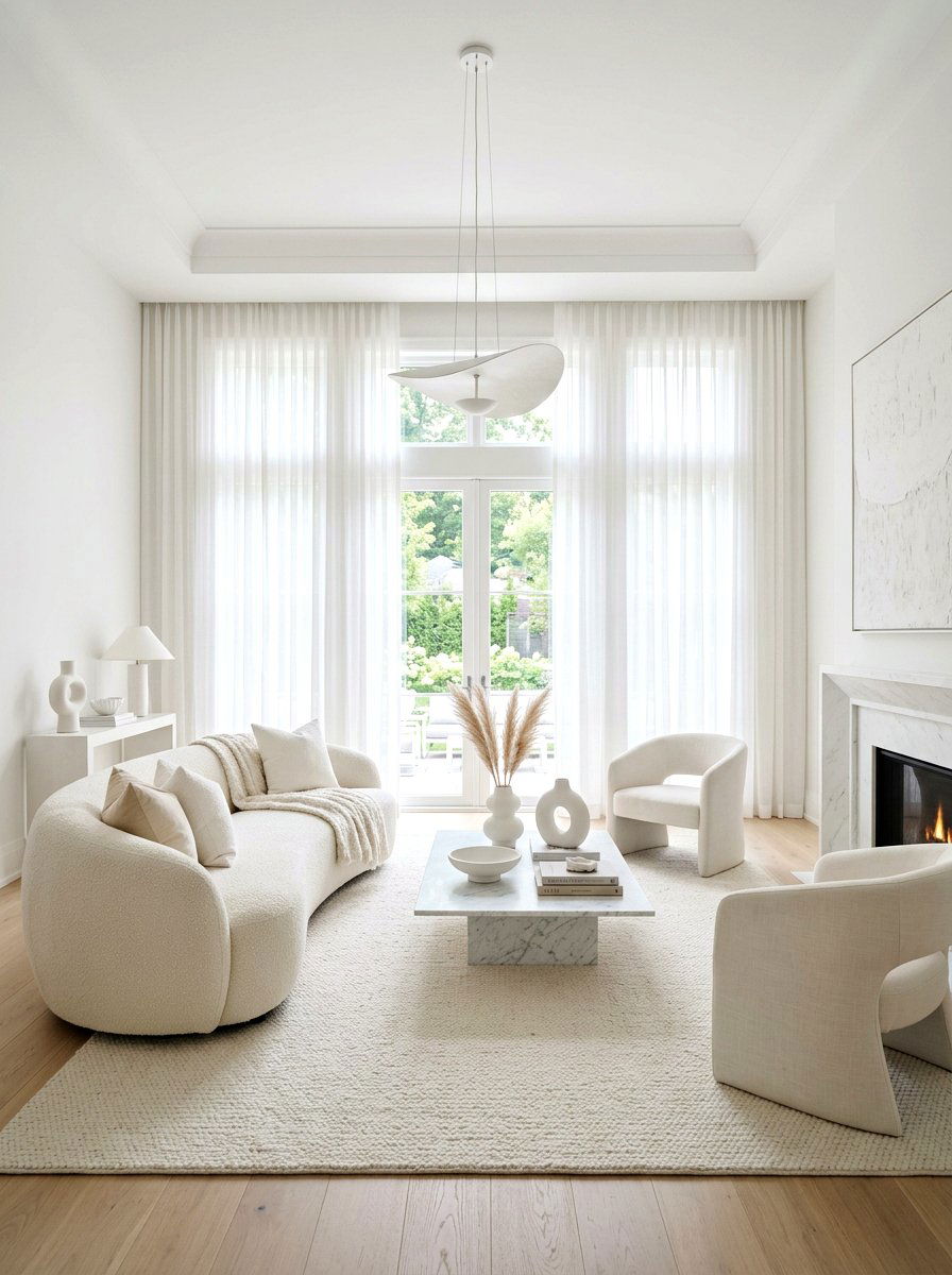 Minimalist White Formal Living Room - 30 formal living room ideas