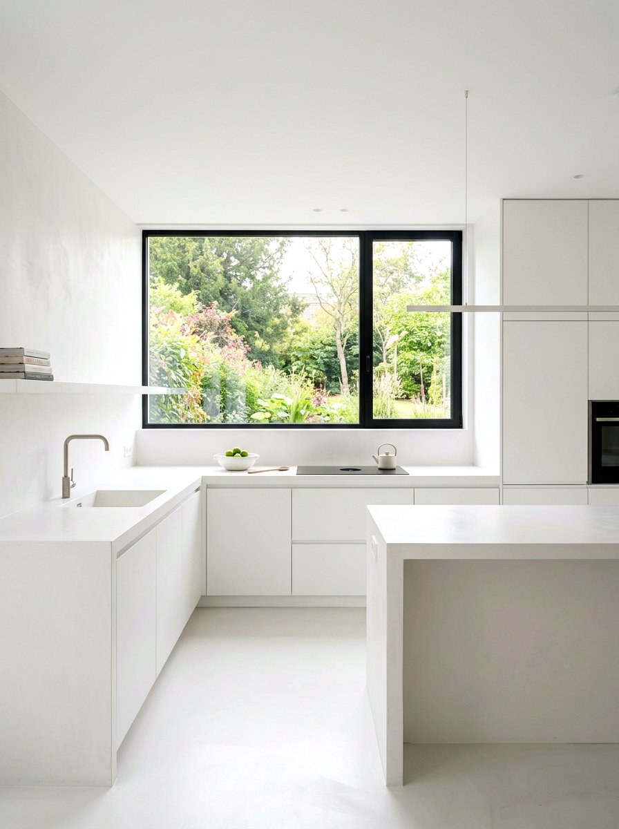 Minimalist White Kitchen - 30 tadelakt kitchen ideas