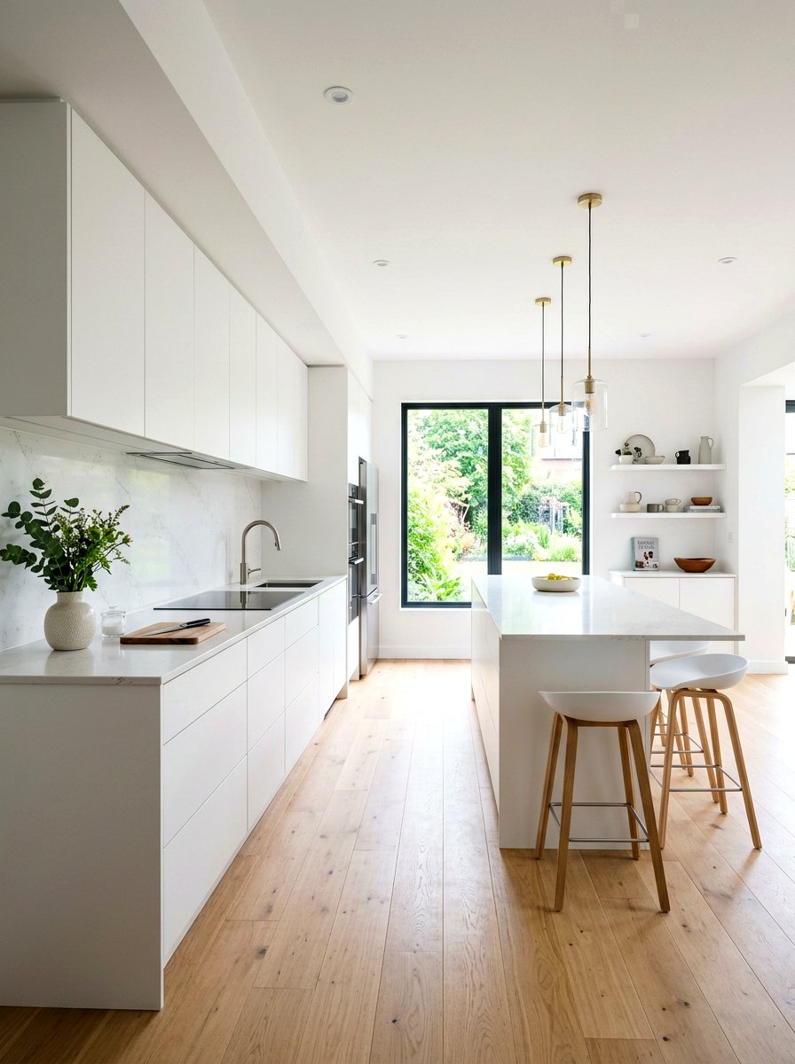 Minimalist White Kitchen - 30 scandi kitchen ideas