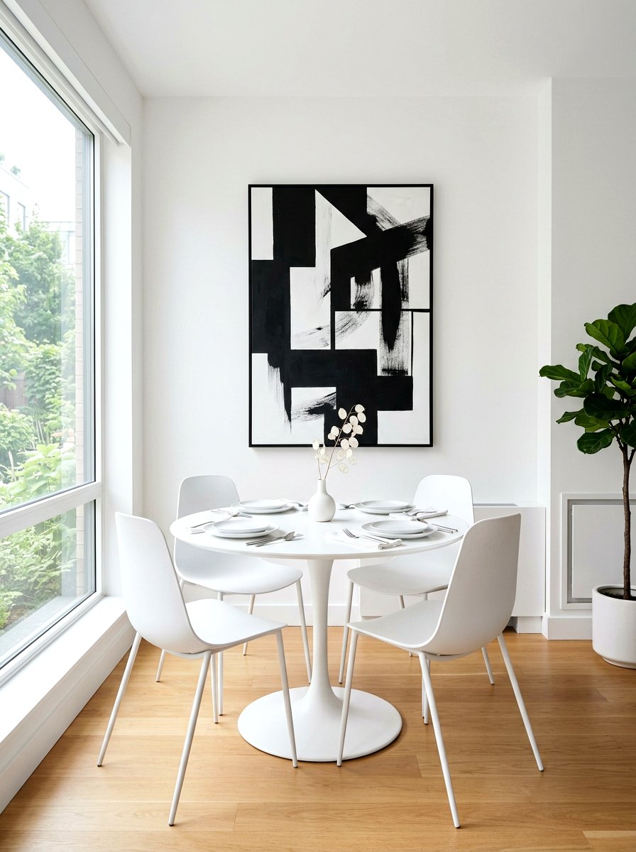 Minimalist White Nook - 30 corner breakfast coffee nook ideas