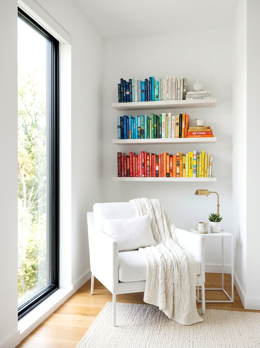 Minimalist White Nook - 30 nursery reading nook ideas