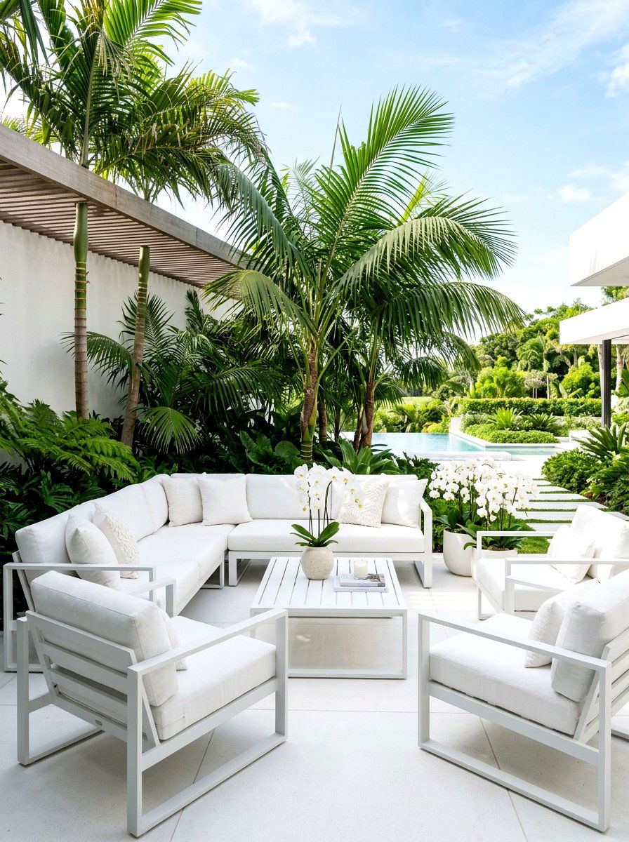 Minimalist White Patio - 30 patio color scheme ideas