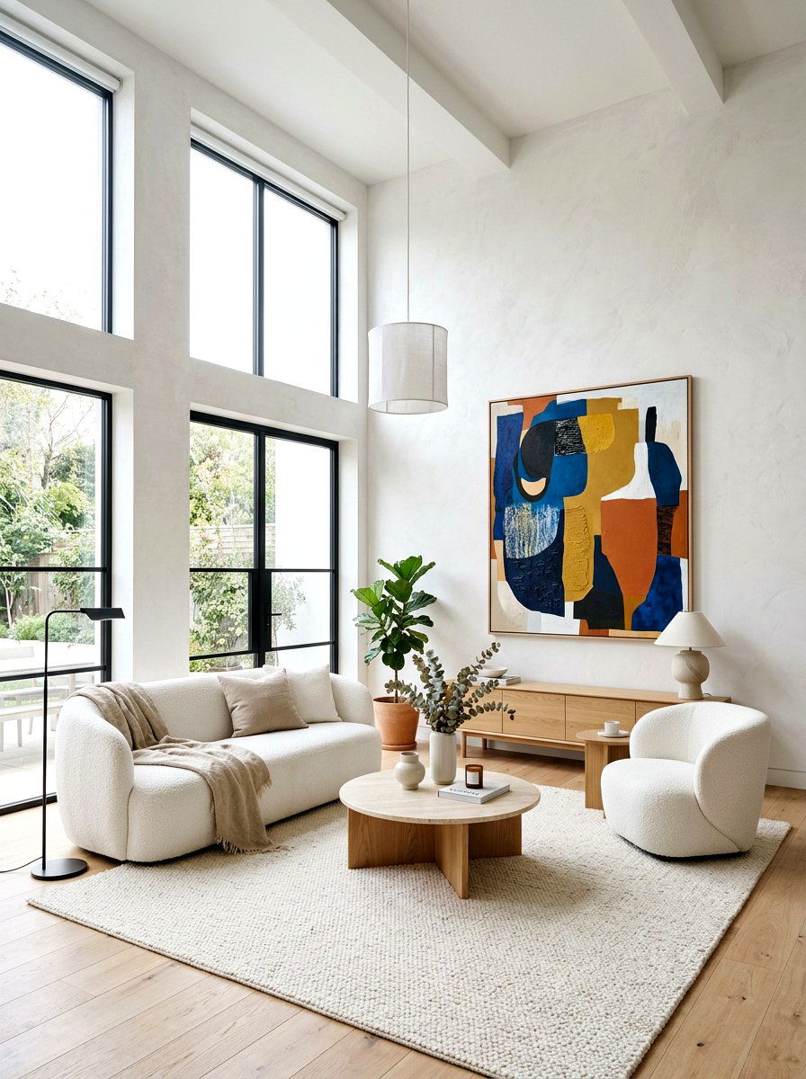 Minimalist White Plaster - 30 plaster wall ideas