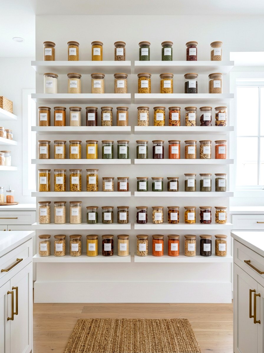 Minimalist White Sticker Label - 30 label system pantry ideas