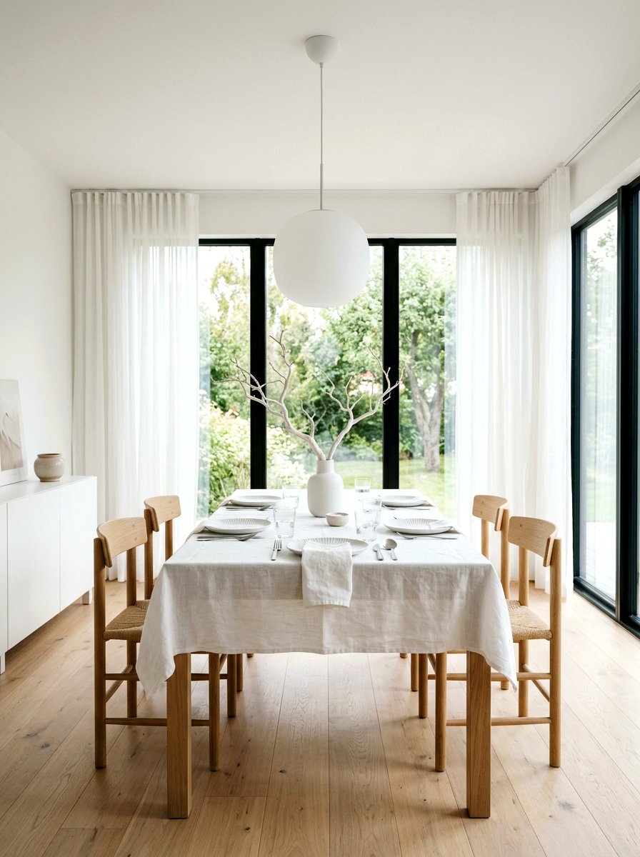 Minimalist White Table - 30 summer table setting ideas