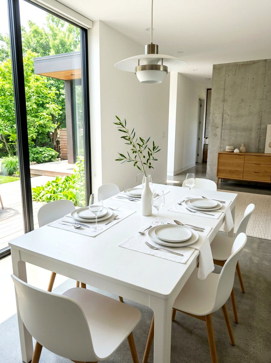 Minimalist White Table - 30 spring brunch table ideas