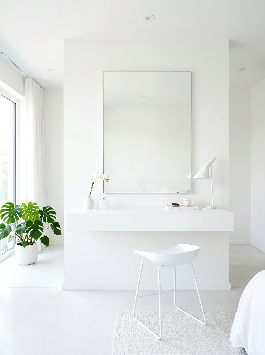 Minimalist White Vanity - 30 makeup vanity ideas
