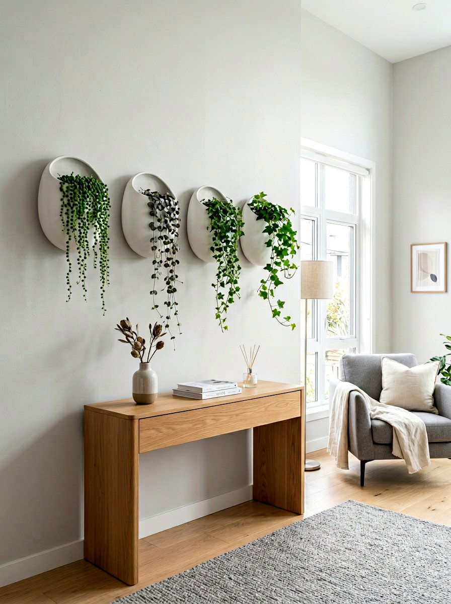 Minimalist White Wall Planter - 30 wall planter ideas