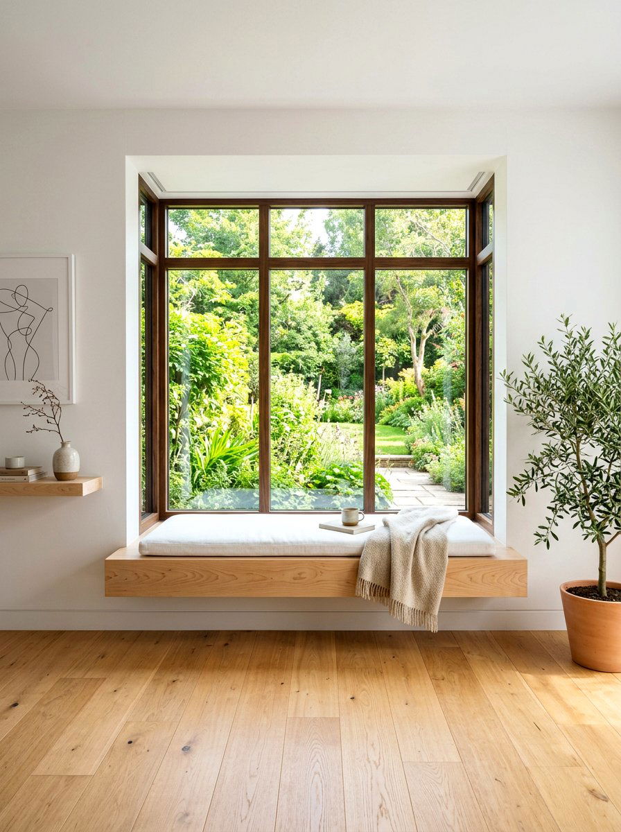 Minimalist Window Seat - 30 bay window seating ideas
