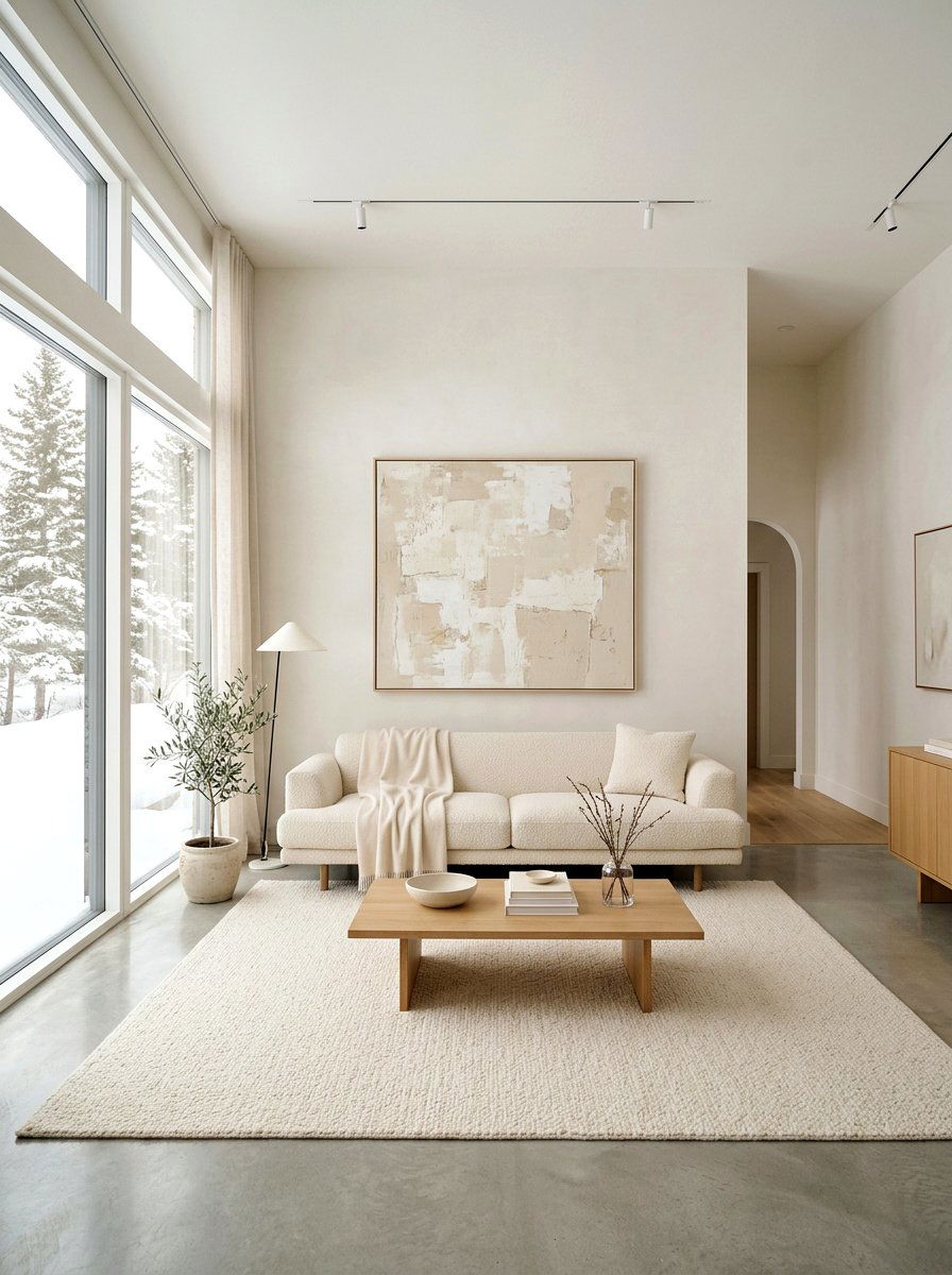 Minimalist Winter Living Room - 30 cozy winter lounge ideas