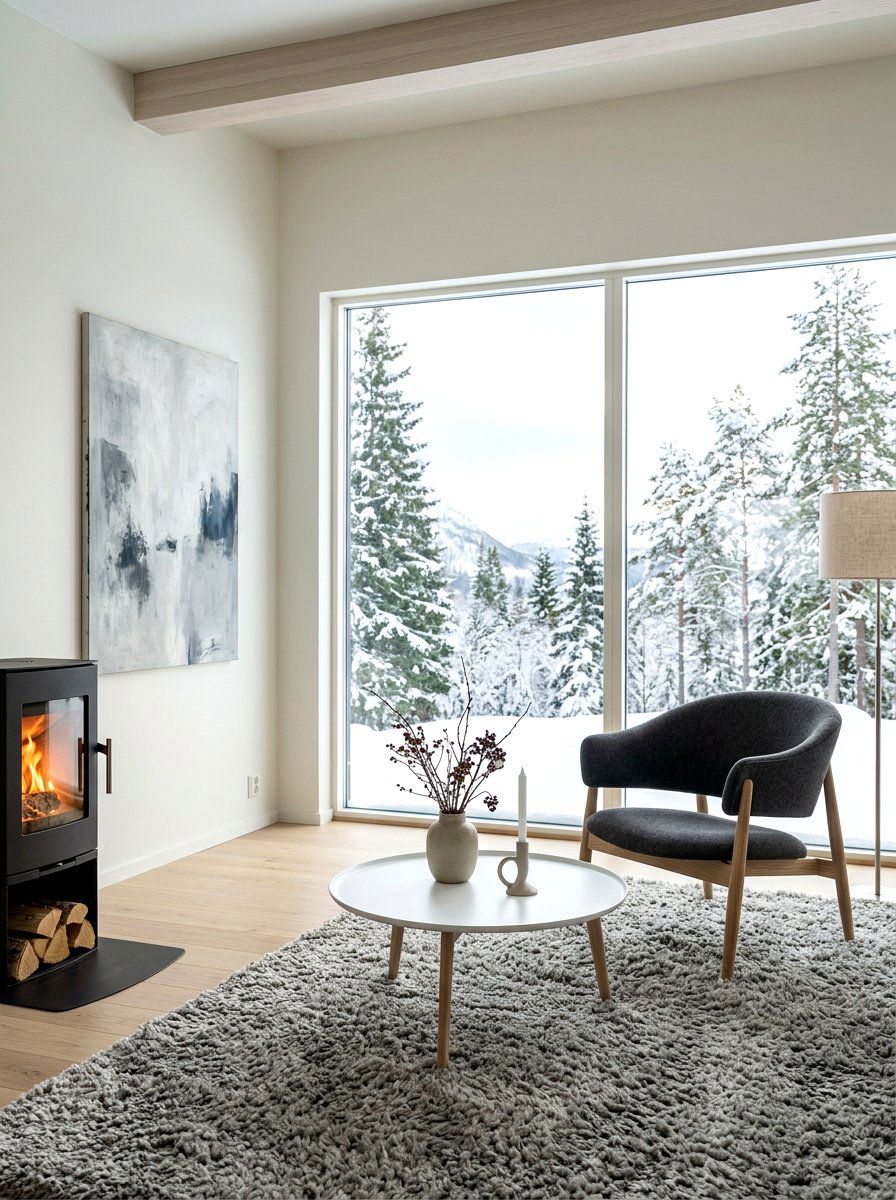 Minimalist Winter Room - 30 winter living room styling ideas