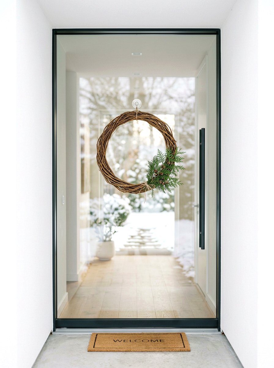 Minimalist Winter Wreath - 30 winter wreath ideas