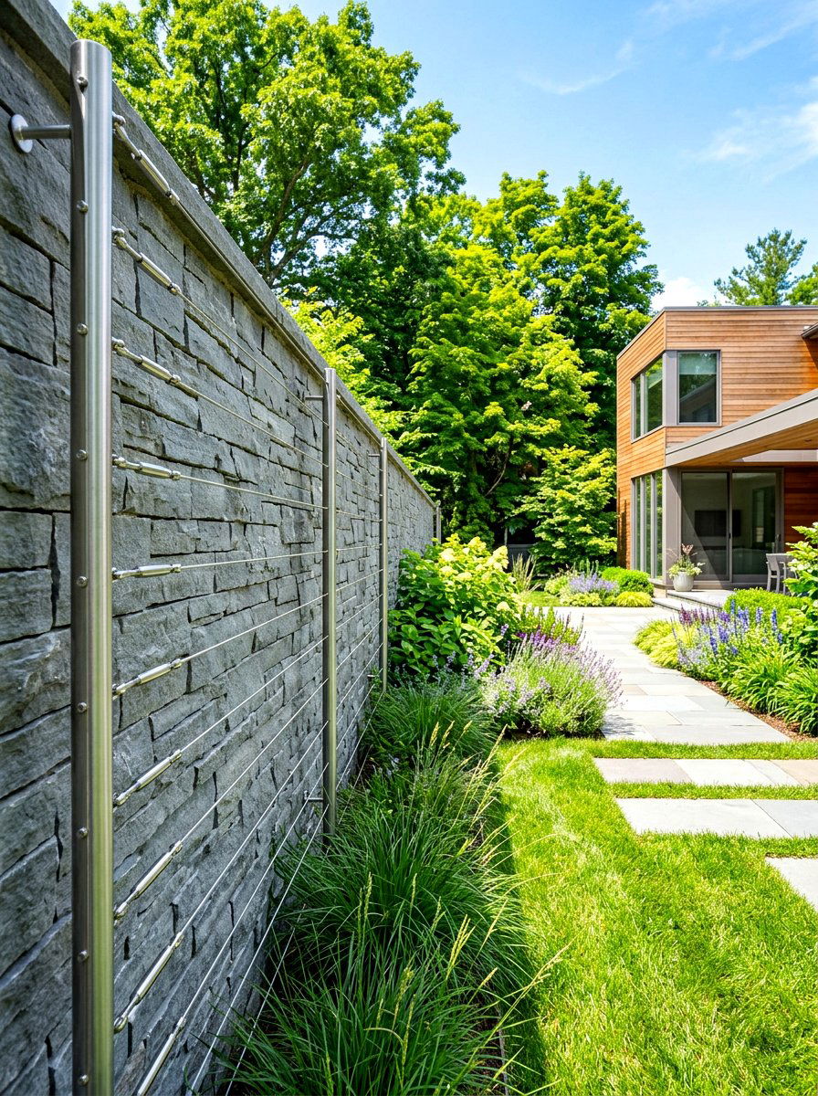 Minimalist Wire System - 30 grape arbor ideas