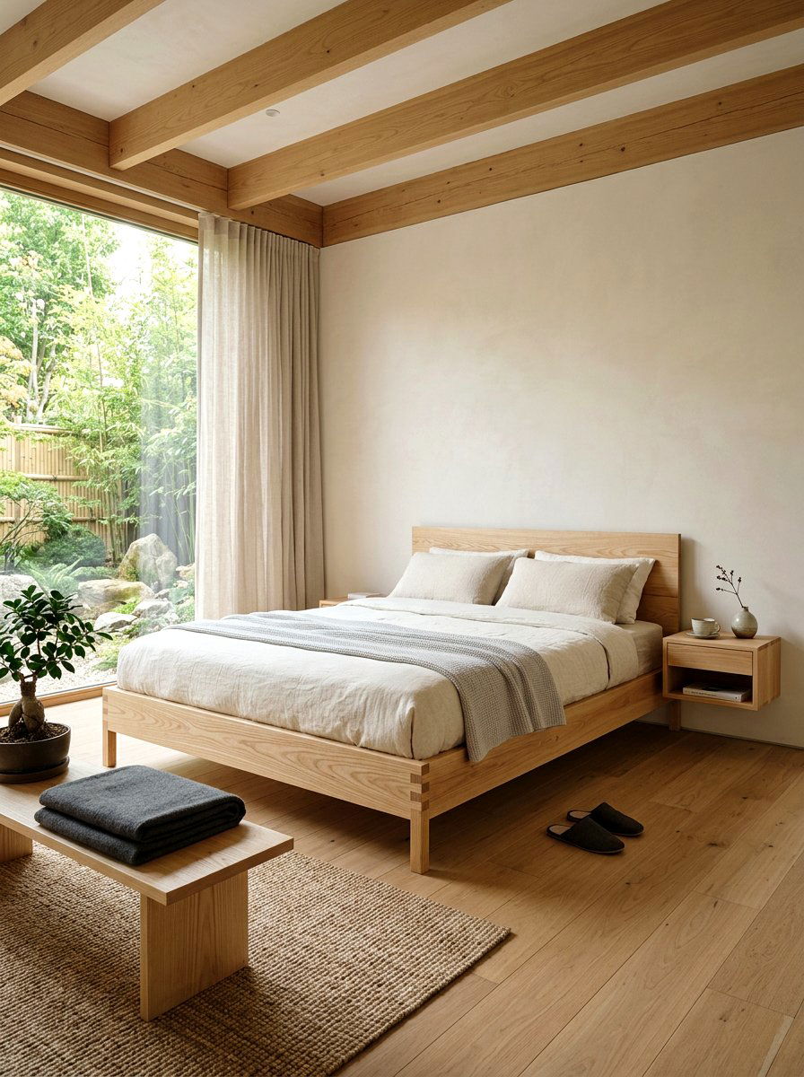 Minimalist Wood Bedroom - 30 warm wood bedroom ideas