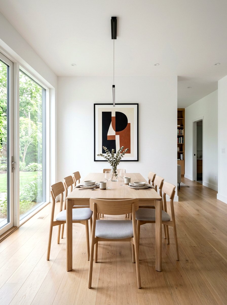 Minimalist Wood Dining Room - 30 viral dining room ideas