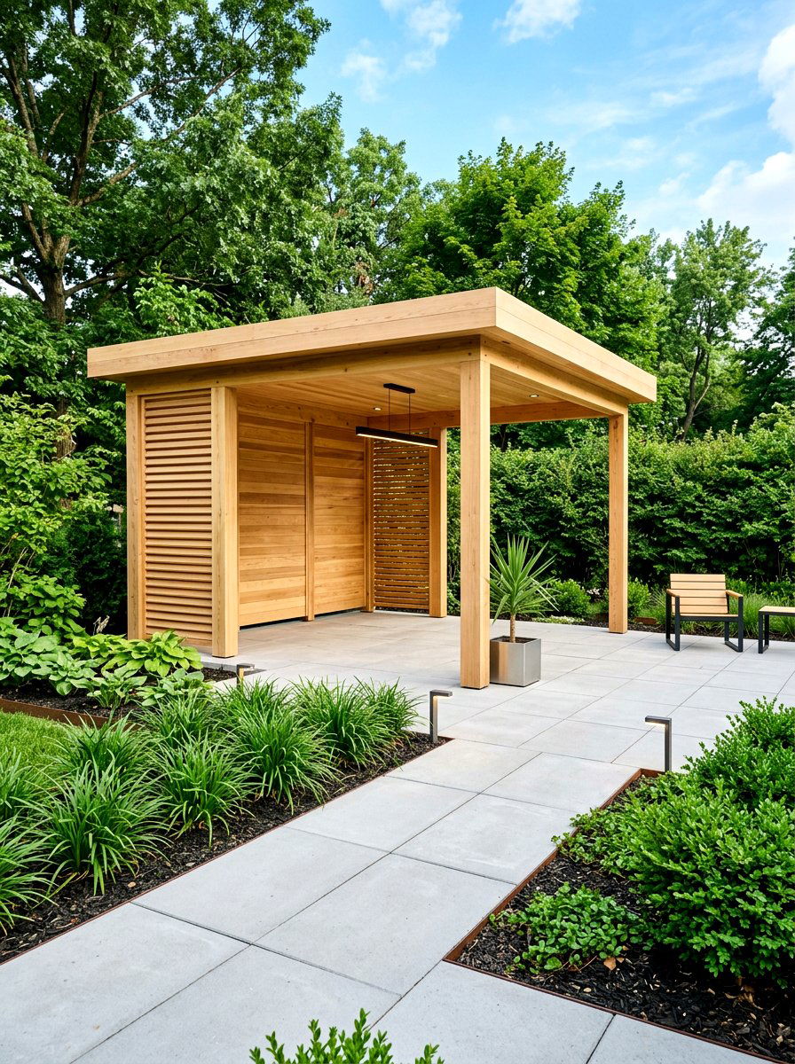 Minimalist Wood Gazebo - 30 wooden gazebo ideas