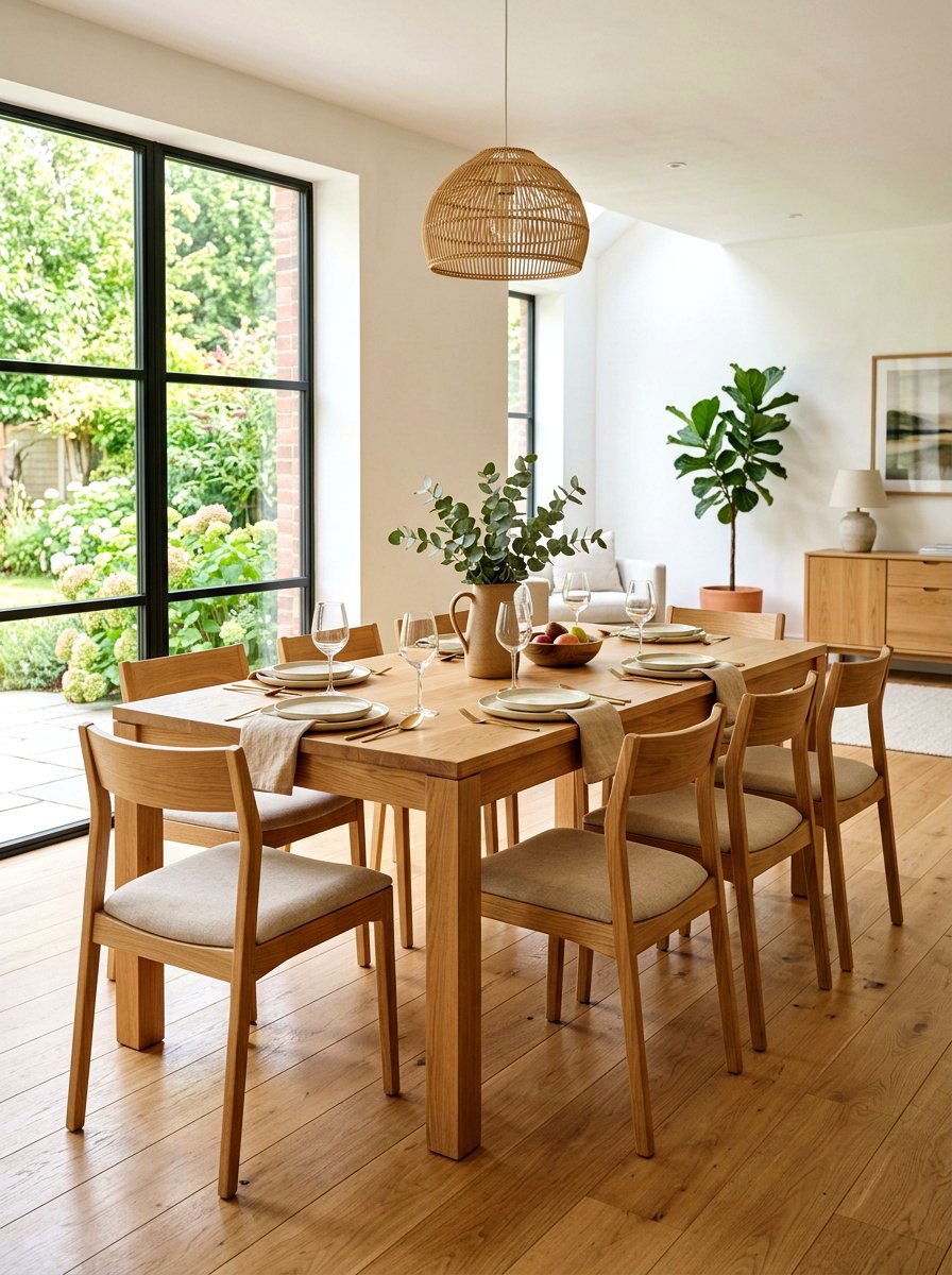 Minimalist Wood Open Dining - 30 open plan dining room ideas