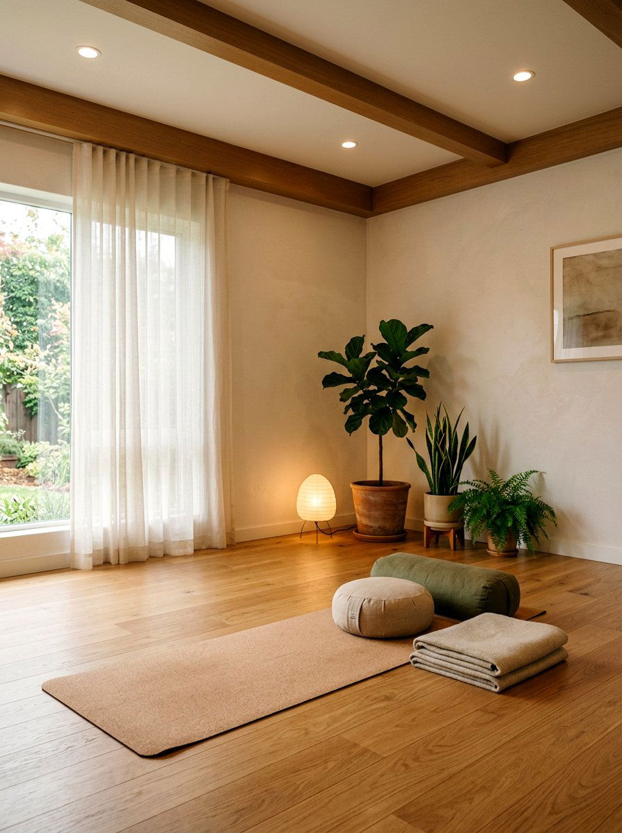 Minimalist Yoga Room - 30 small home gym ideas