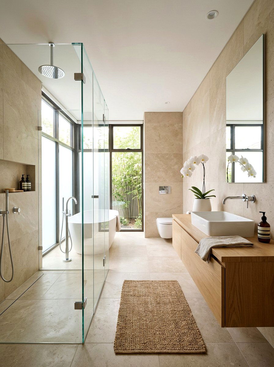 Minimalist Zen Bathroom - 30 spa hotel bathroom ideas