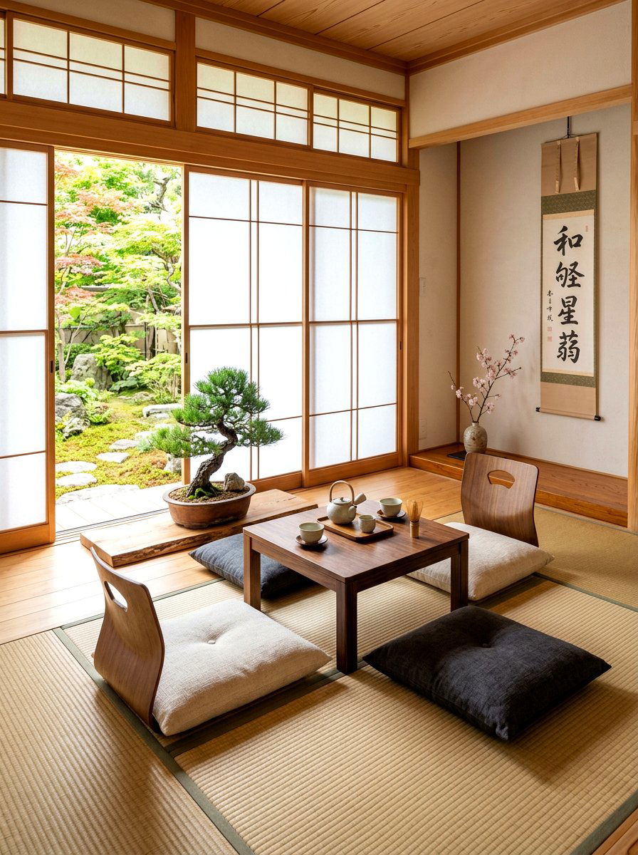 Minimalist Zen Conversation Space - 30 conversation seating ideas