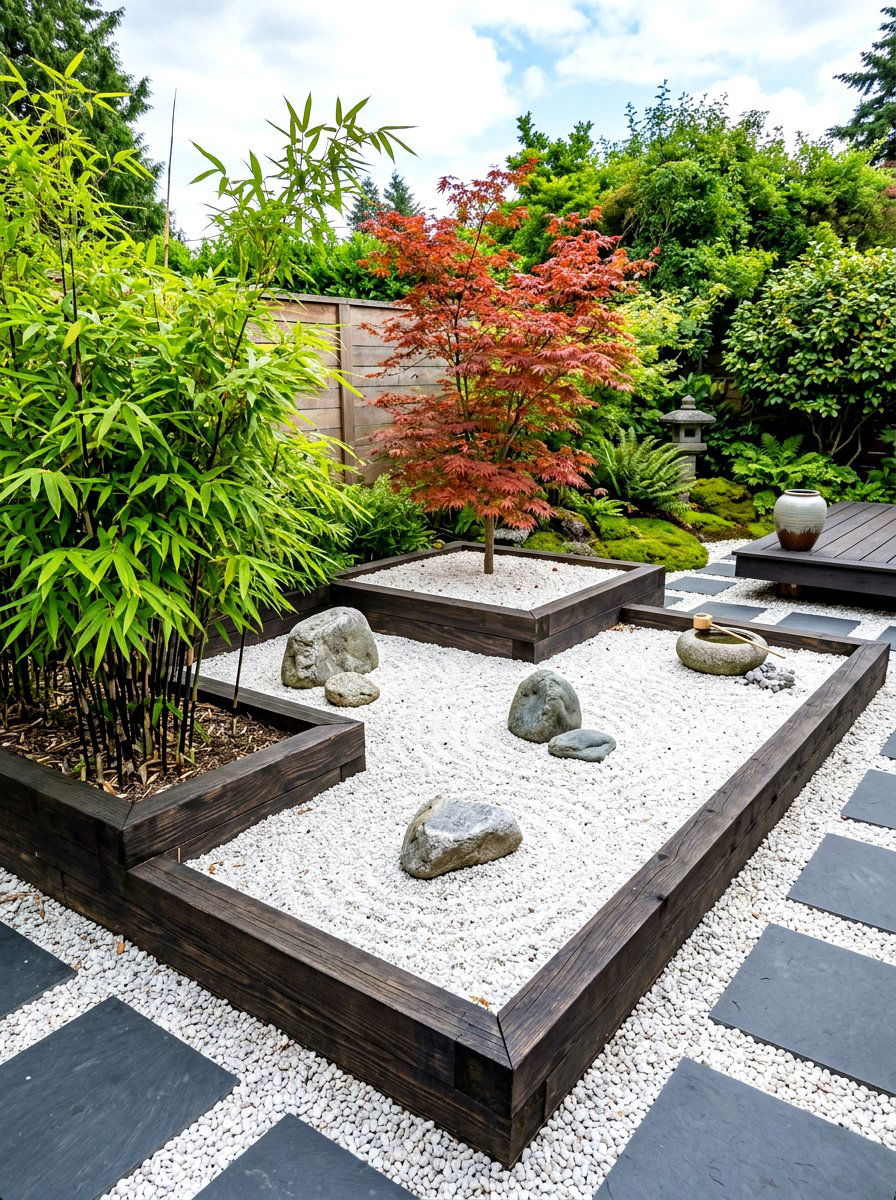 Minimalist Zen Garden Layout - 30 raised bed layout ideas
