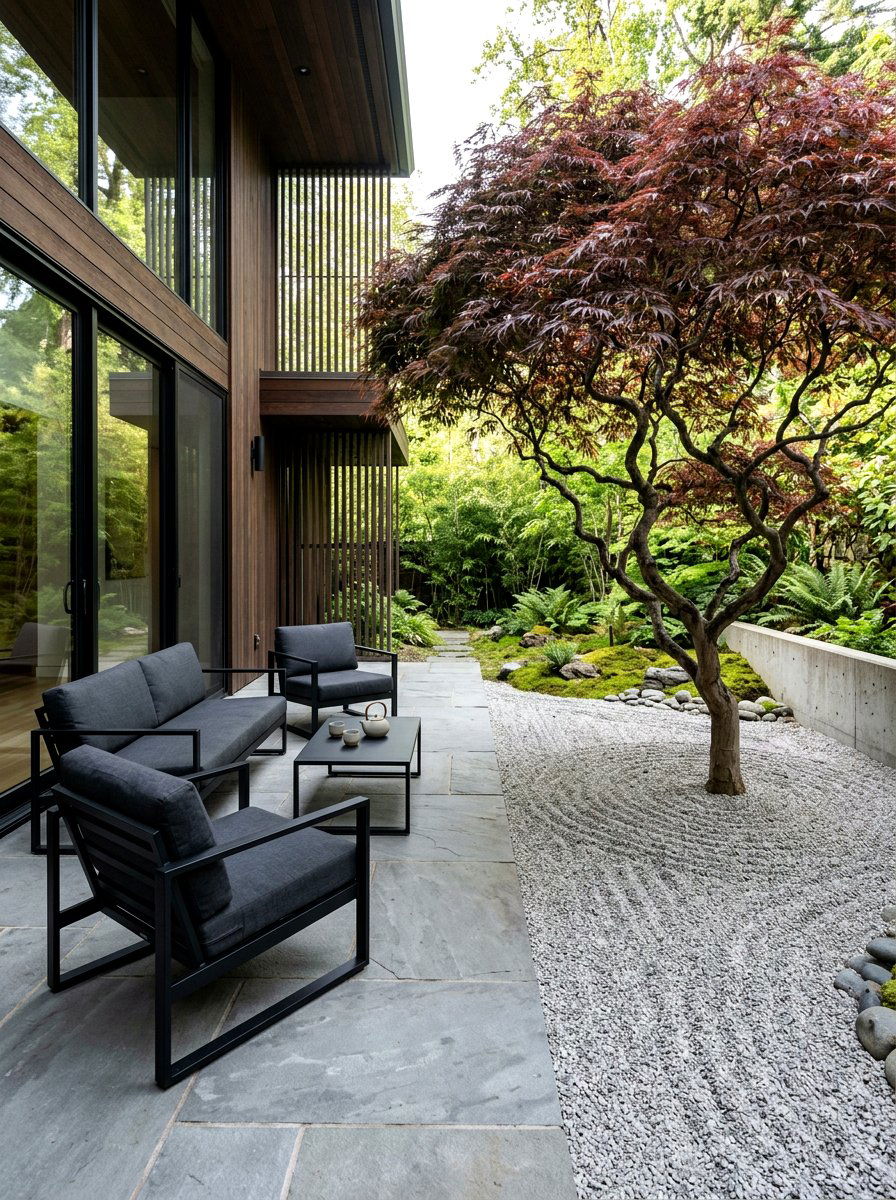 Minimalist Zen Patio - 30 summer patio hosting ideas