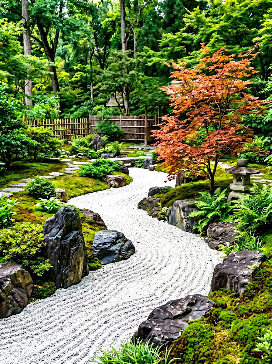 Minimalist Zen Rock Swale - 30 swale landscaping ideas