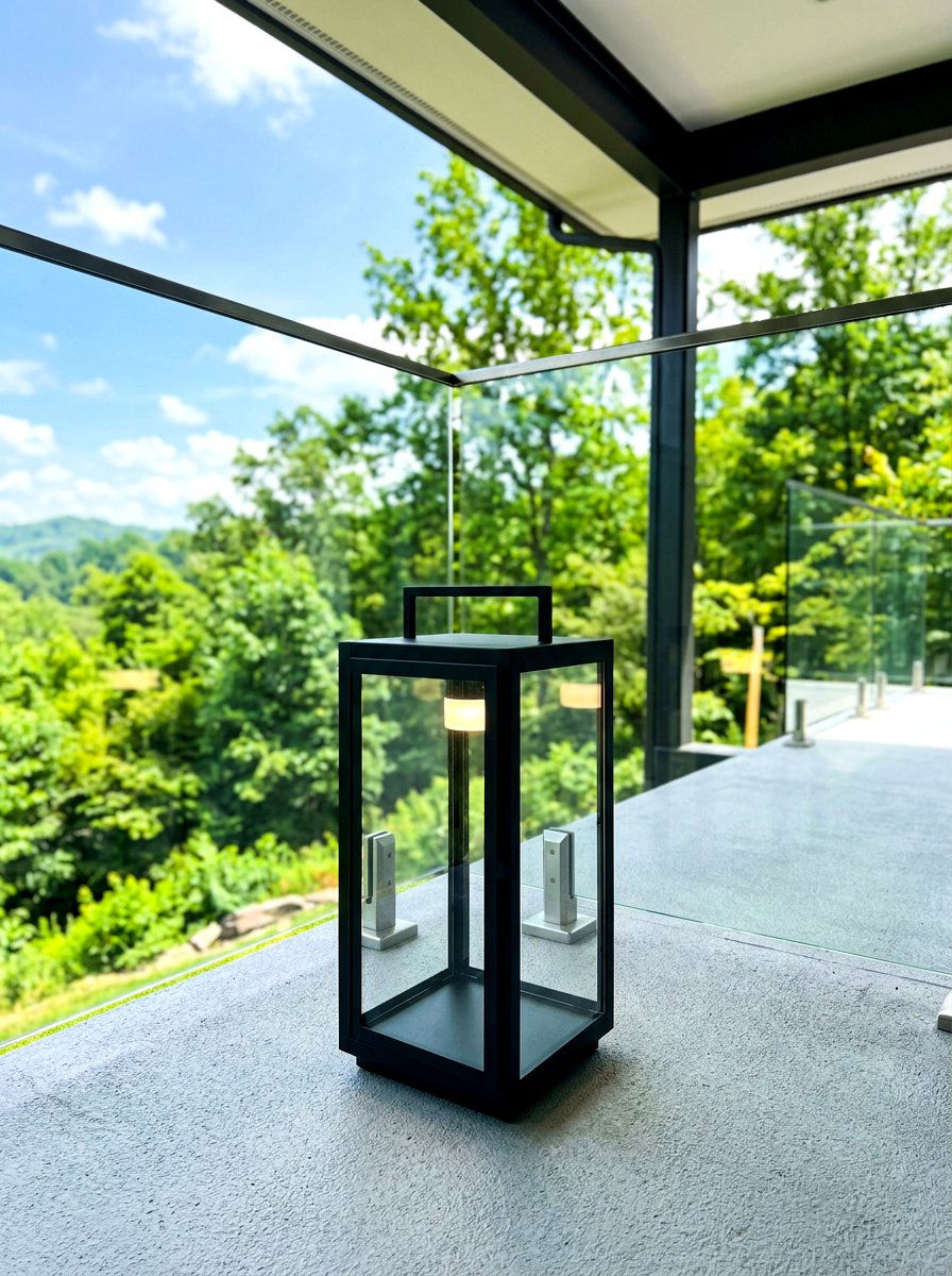 Minimalist black square lantern - 30 porch lantern styling ideas