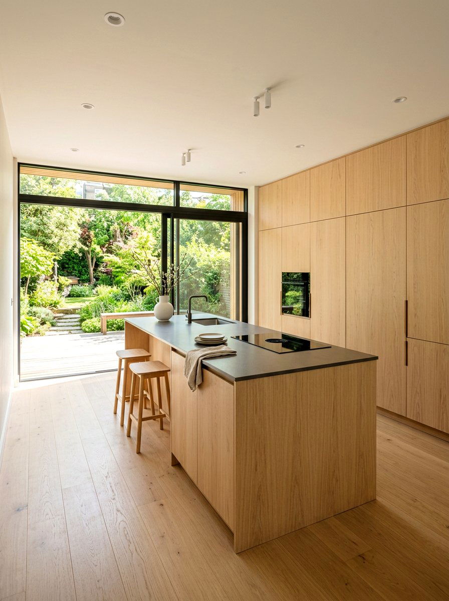 Minimalist blonde wood kitchen - 30 blonde wood kitchen ideas