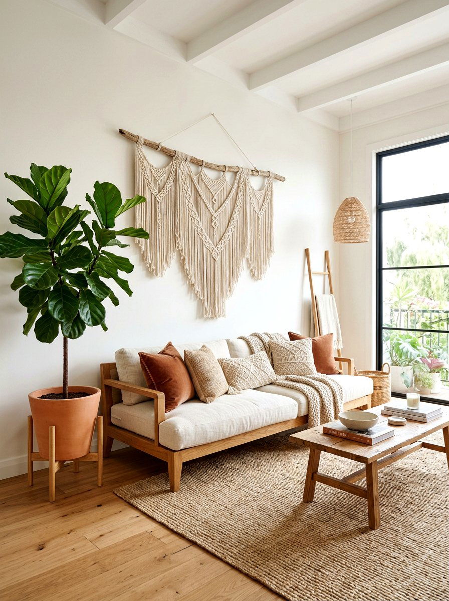 Minimalist boho living room - 30 boho living room ideas