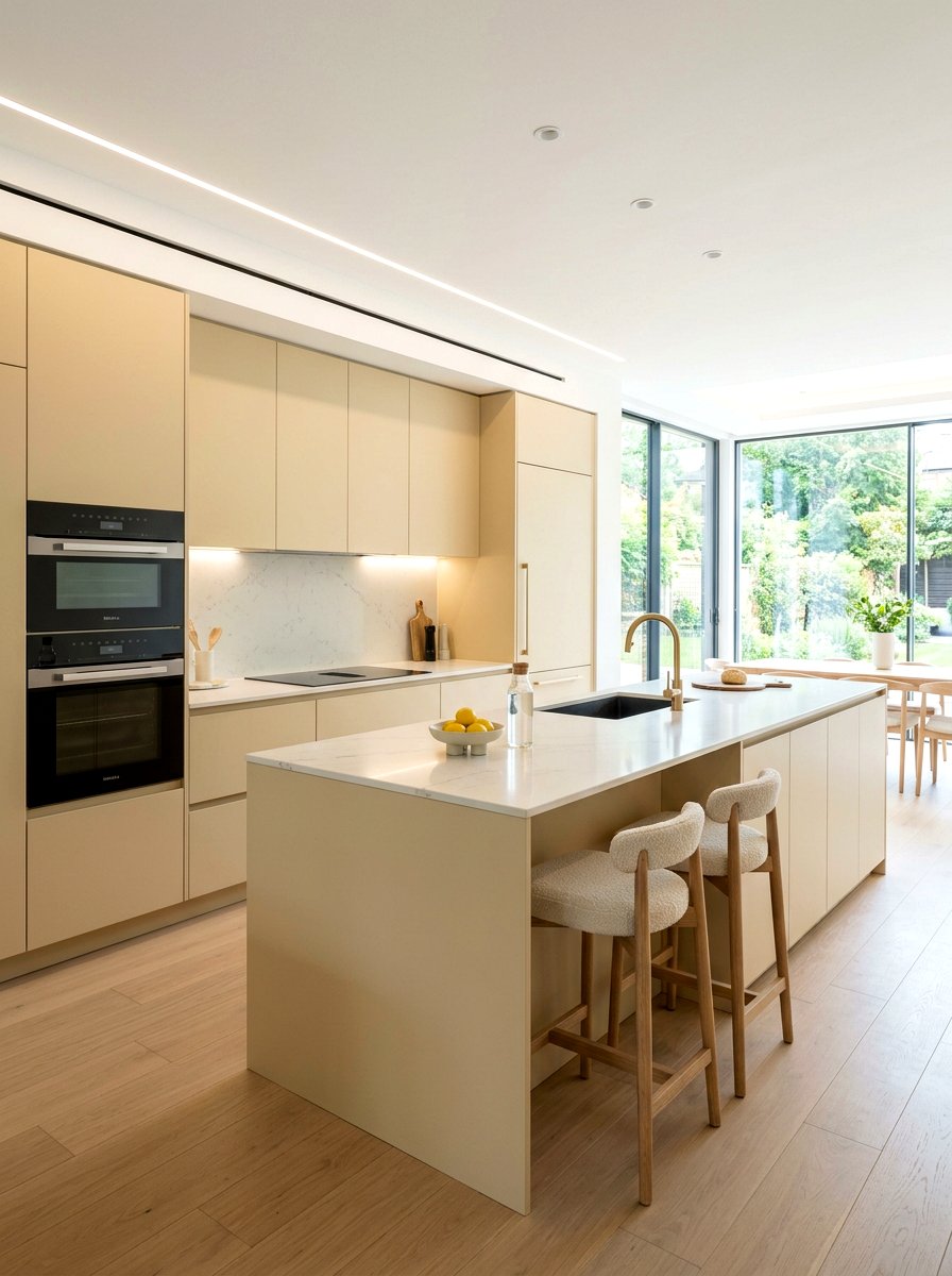 Minimalist buttercream kitchen aesthetic - 30 buttercream kitchen ideas