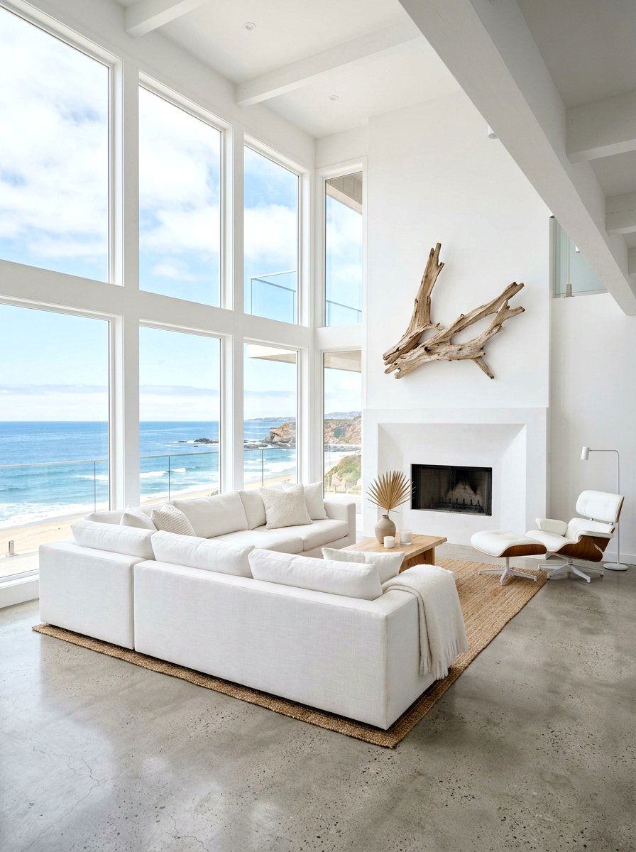 Minimalist coastal living room - 30 coastal living room ideas